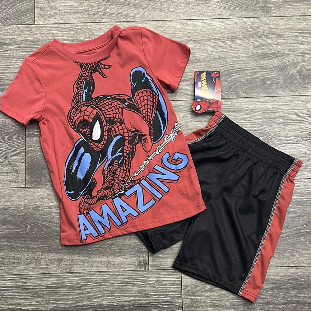 Marvel Red Spider-Man Tee with Blue Accents NWT